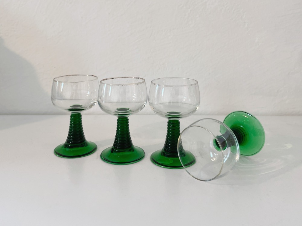 Small Green Wine Glasses