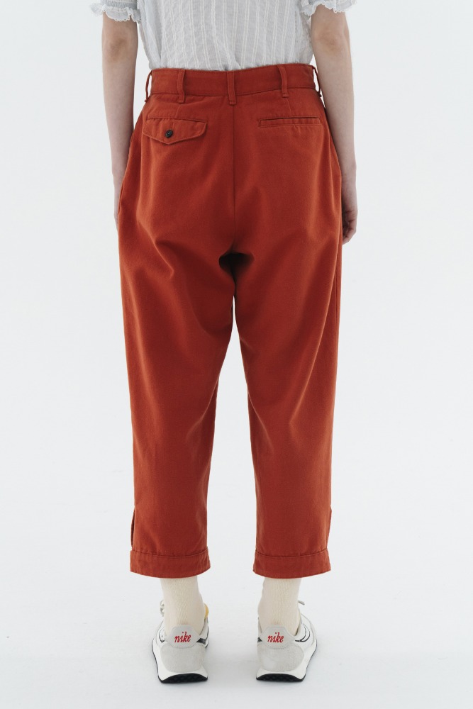 Via Jane cotton pants (brick orange)